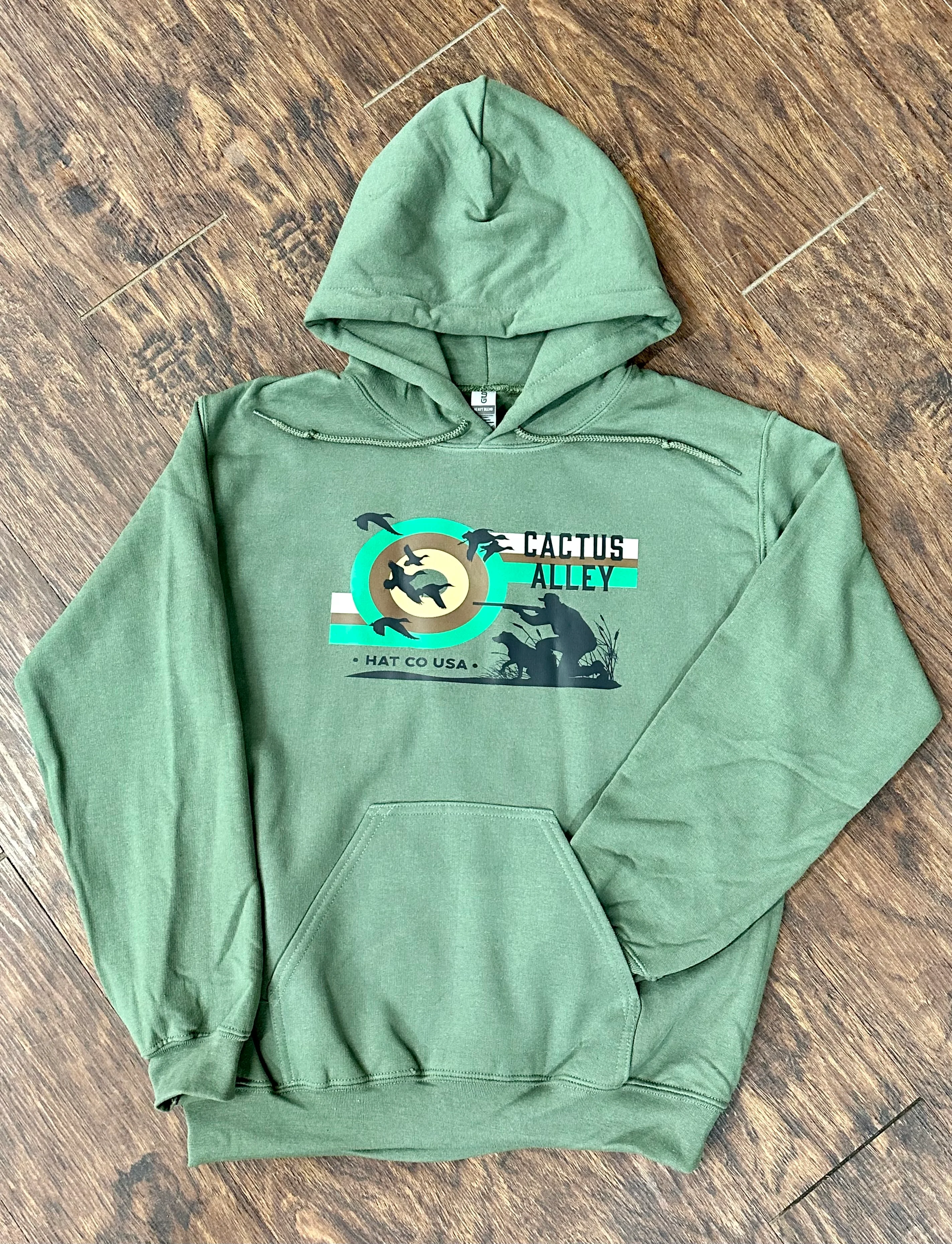 Duck Hunt - Military Green Adult Hoodie