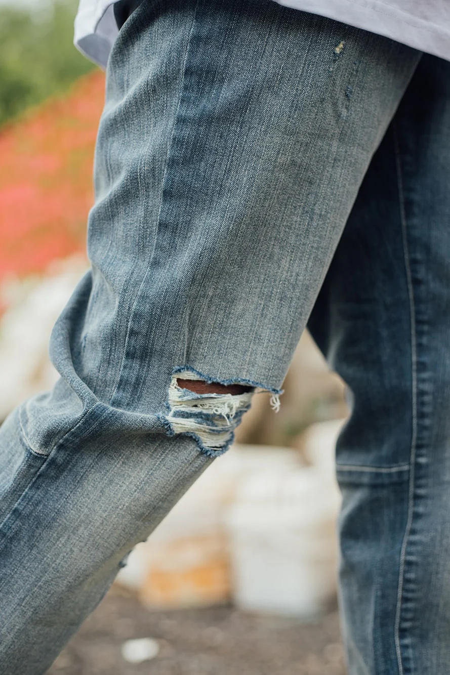 Blue Washed Slim Fit Jeans